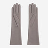 Leonora (grey) - Italian cashmere lined 6-button length leather gloves