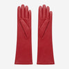 Leonora (deep red) - Italian cashmere lined 6-button length leather gloves