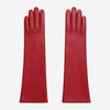 Leonora (deep red) - Italian cashmere lined 6-button length leather gloves
