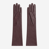 Leonora (dark brown) - Italian "8 button length" cashmere lined leather gloves
