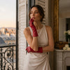FC04 (deep red) - Women's Italian cashmere lined leather gloves