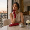 FC04 (deep red) - Women's Italian cashmere lined leather gloves