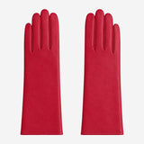 FC04 (deep red) - Women's Italian cashmere lined leather gloves