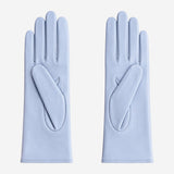 Leonora (sky) - Italian cashmere lined 6-button length leather gloves
