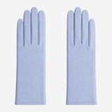 Leonora (sky) - Italian cashmere lined 6-button length leather gloves