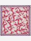 Bruna (pink)- soft and lightweight Italian foulard from pure silk - Leather Gloves Online - Luxury Silk Scarf - 2