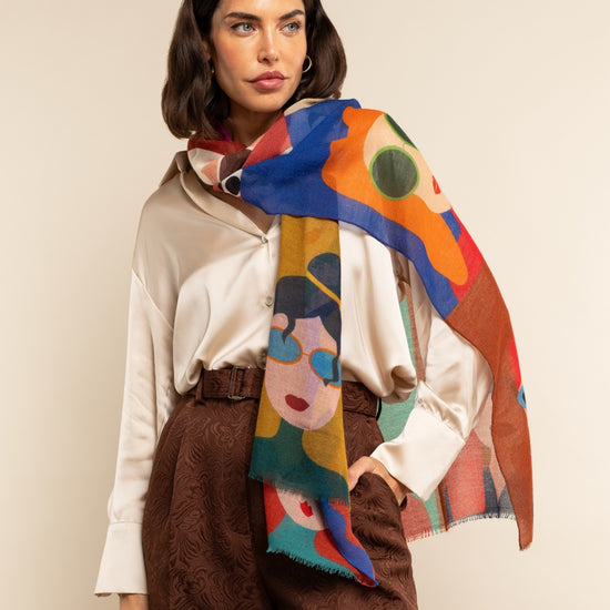 Evelina - soft and lightweight Italian scarf from premium wool - Leather Gloves Online - Luxury Italian Scarf - 10