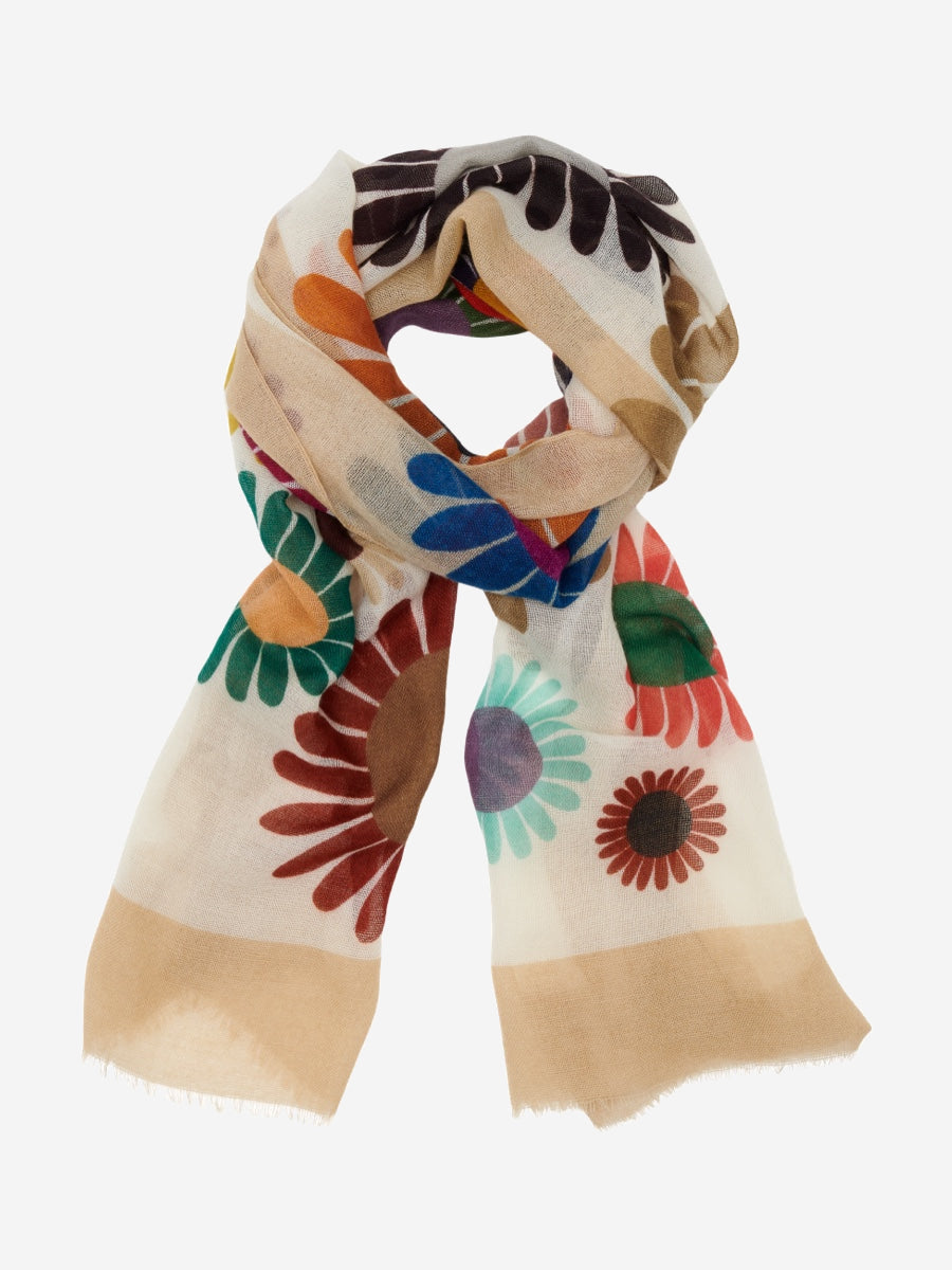 Evelina (yellow) - soft and lightweight Italian scarf from premium wool - Leather Gloves Online - Luxury Italian Scarf - 3