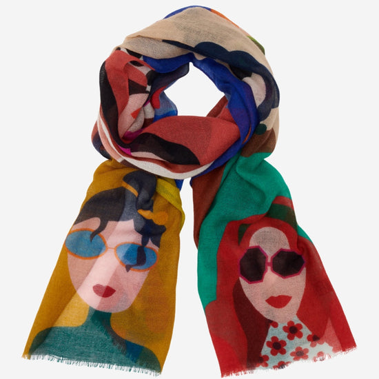Evelina - soft and lightweight Italian scarf from premium wool - Leather Gloves Online - Luxury Italian Scarf - 3