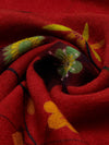 Evelina (red) - soft and lightweight Italian scarf from premium wool - Leather Gloves Online - Luxury Italian Scarf - 4