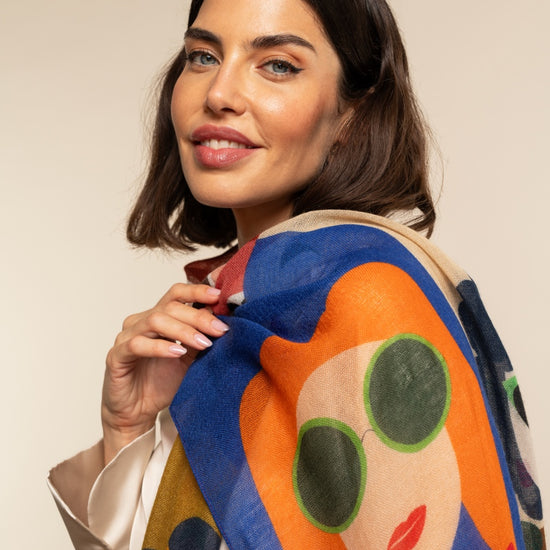 Evelina - soft and lightweight Italian scarf from premium wool - Leather Gloves Online - Luxury Italian Scarf - 8