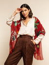 Evelina (red) - soft and lightweight Italian scarf from premium wool - Leather Gloves Online - Luxury Italian Scarf - 8