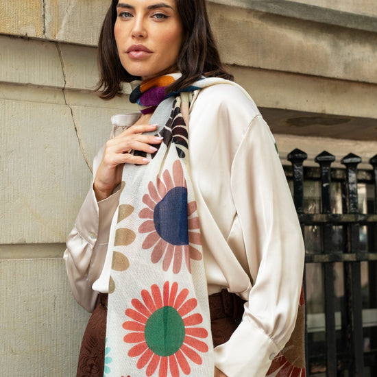 Evelina (yellow) - soft and lightweight Italian scarf from premium wool - Leather Gloves Online - Luxury Italian Scarf - 9