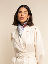Fiorella (red/blue) - soft and lightweight Italian foulard from pure silk - Leather Gloves Online - Luxury Italian Scarf - 6
