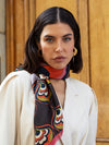 Giorgia (green/pink) - soft and lightweight Italian foulard from pure silk - Leather Gloves Online - Luxury Italian Scarf - 10