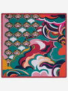 Giorgia (green/pink) - soft and lightweight Italian foulard from pure silk - Leather Gloves Online - Luxury Italian Scarf - 2