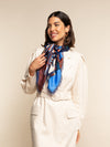 Giorgia (blue/red) - soft and lightweight Italian foulard from pure silk-  Leather Gloves Online - Luxury Italian Scarf - 6