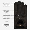 Marcello (black) – Luxurious Italian peccary driving gloves