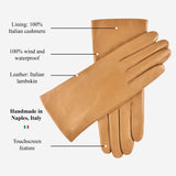 Isabella (vac) - Italian lambskin leather gloves with cashmere lining