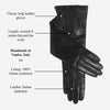 Leonora (black) - Italian cashmere lined 8-button length leather gloves