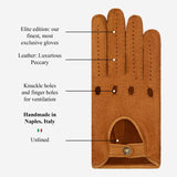 Raffaella (brown) – Luxurious Italian peccary driving gloves