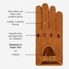Raffaella (brown) – Luxurious Italian peccary driving gloves