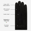Silvia (black) - Italian suede leather gloves with luxurious cashmere lining
