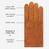 Silvia (cognac) - Italian suede leather gloves with luxurious cashmere lining
