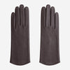 FS02Z (darkbrown) - Women’s unlined Italian lambskin leather gloves