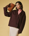 Federica (cognac) - Italian calf leather women's crossbody bag (with shoulder strap)