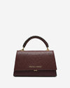 Federica (eggplant) - Italian calf leather women's crossbody bag (with shoulder strap)