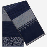 Federico (grey/blue) - warm and soft Italian scarf from wool blend