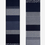 Federico (grey/blue) - warm and soft Italian scarf from wool blend