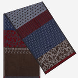 Federico (red/blue) - warm and soft Italian scarf from wool blend