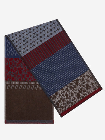 Federico (red/blue) - warm and soft Italian scarf from wool blend
- Leather Gloves Online - Luxury Italian Scarf - 1