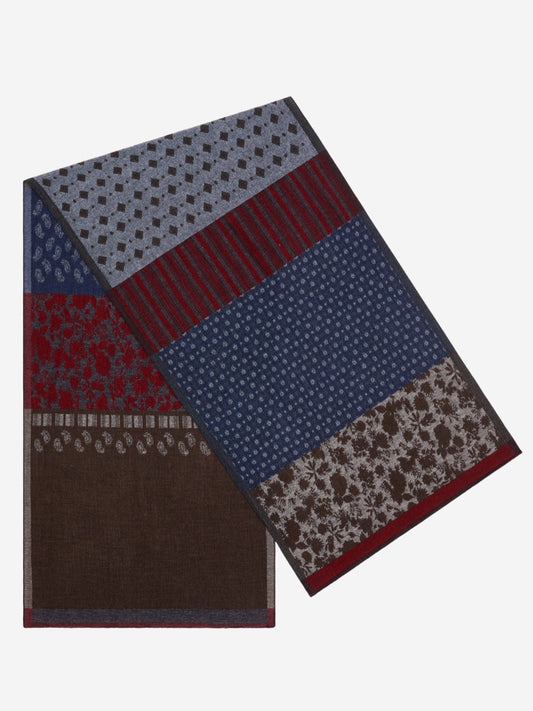 Federico (red/blue) - warm and soft Italian scarf from wool blend
- Leather Gloves Online - Luxury Italian Scarf - 1