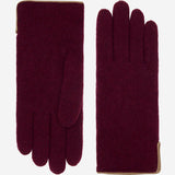 Florentina (red) - Handmade Italian knitted wool gloves with luxurious cashmere lining