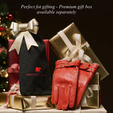 Sofia (cognac) - Italian lambskin leather gloves with silk lining