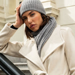 Cashmere Scarf Light Grey Napoli - Leather Gloves Online® - Luxury Leather Gloves - Made in Italy - 15