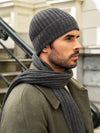 Napoli (dark grey) - 100% cashmere ribbed scarf (unisex)- Leather Gloves Online - Luxury Italian Scarf - 9