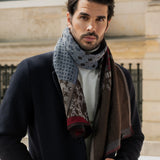 Red/Blue Italian Scarf Men Federico - Leather Gloves Online® - Luxury Leather Gloves - Made in Italy - 9