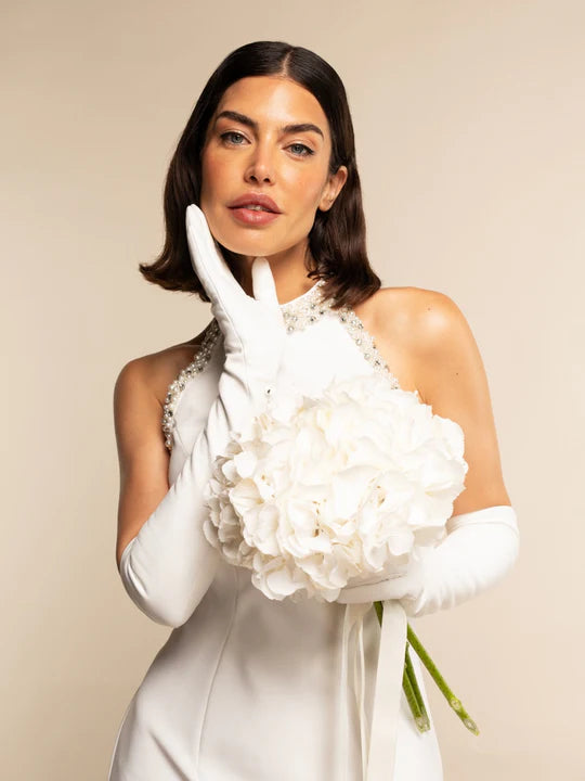 Long Leather Bridal & Wedding Gloves