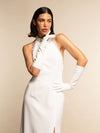 Gabriella (white) - Italian unlined 8-button length leather bridal / opera gloves - Leather Gloves Online - Luxury Leather Gloves - 2