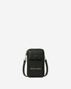 Giada (black) - Italian women's crossbody phone wallet with shoulder strap