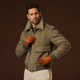 Giovanni (cognac) - Classic Italian lambskin leather gloves with cashmere lining