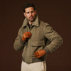 Giovanni (cognac) - Classic Italian lambskin leather gloves with cashmere lining