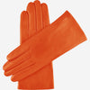 Isabella (orange) - Italian lambskin leather gloves with luxurious cashmere lining - Leather Gloves Online - Luxury Leather Gloves - 1