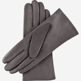 Isabella (dark grey) - Italian lambskin leather gloves with cashmere lining