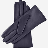 Isabella (navy) - Italian lambskin leather gloves with cashmere lining - Leather Gloves Online - Luxury Leather Gloves - 2