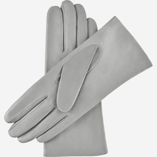 Isabella (grey) - Italian lambskin leather gloves with cashmere lining - Leather Gloves Online - Luxury Leather Gloves - 2